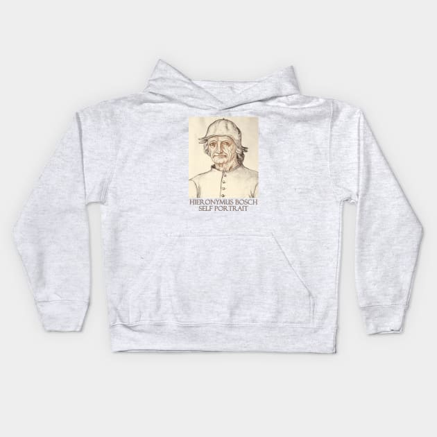 Self Portrait by Hieronymus Bosch Kids Hoodie by Naves